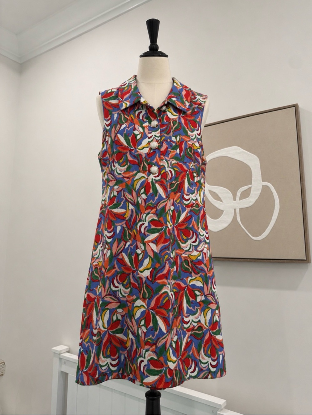Jessica Howard Multicolor Floral-Print Sleeveless Shift Dress